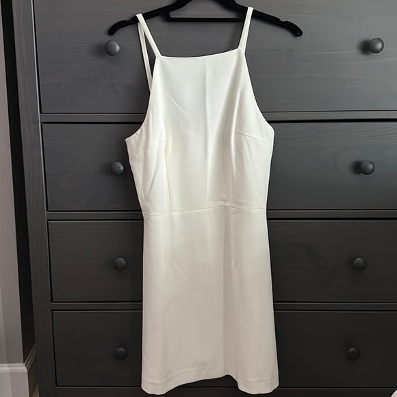 French Connection Whisper Square Neck Strappy Dress (White) - Picture 1 of 4